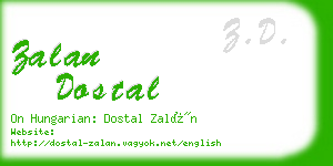 zalan dostal business card